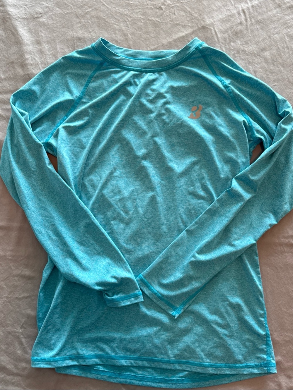 Lightweight Aqua Long Sleeve Active Top